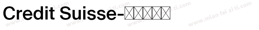 Credit Suisse字体转换
